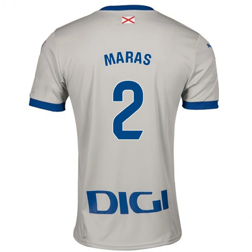 Danxen Hombre Camiseta Nikola Maras #2 Gris Claro 2ª Equipación 2024/25 La Camisa