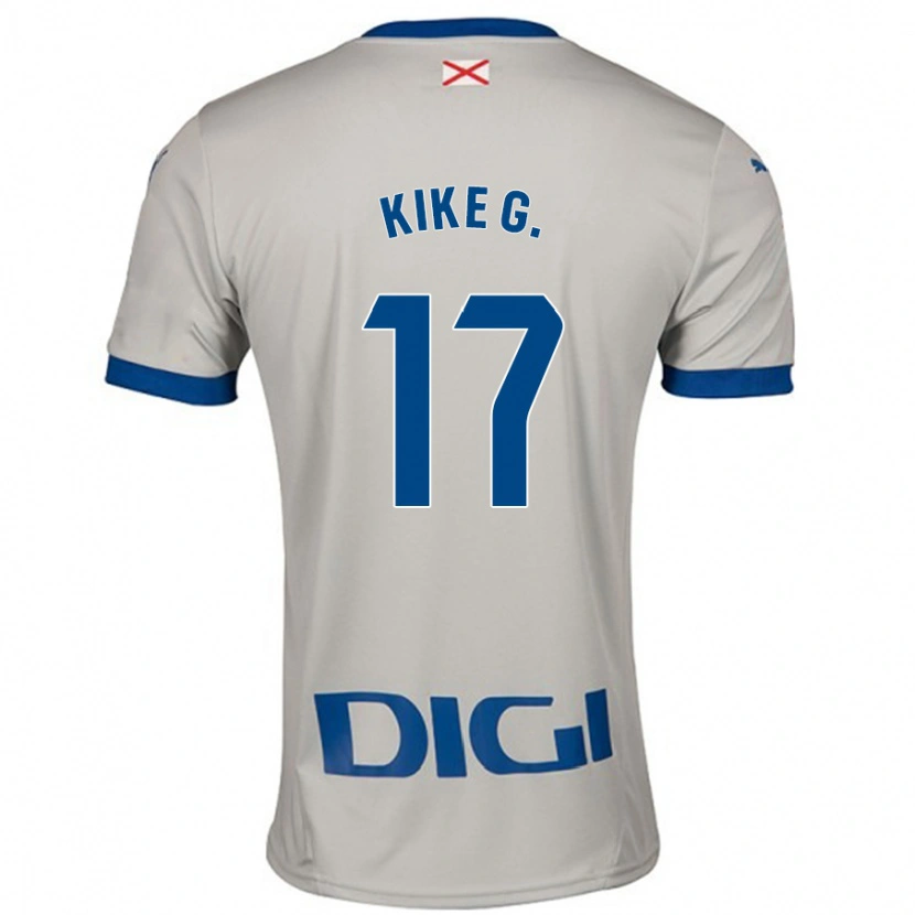 Danxen Hombre Camiseta Kike García #17 Gris Claro 2ª Equipación 2024/25 La Camisa