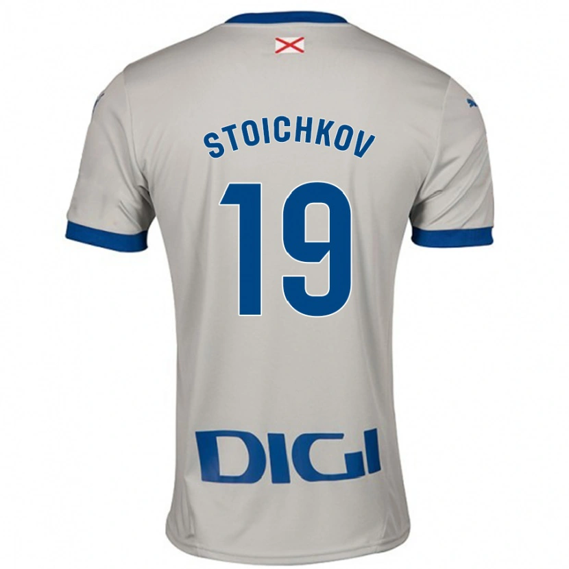 Danxen Hombre Camiseta Stoichkov #19 Gris Claro 2ª Equipación 2024/25 La Camisa