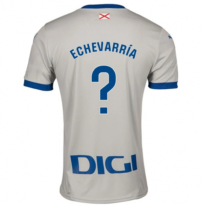 Danxen Hombre Camiseta Iker Echevarría #0 Gris Claro 2ª Equipación 2024/25 La Camisa