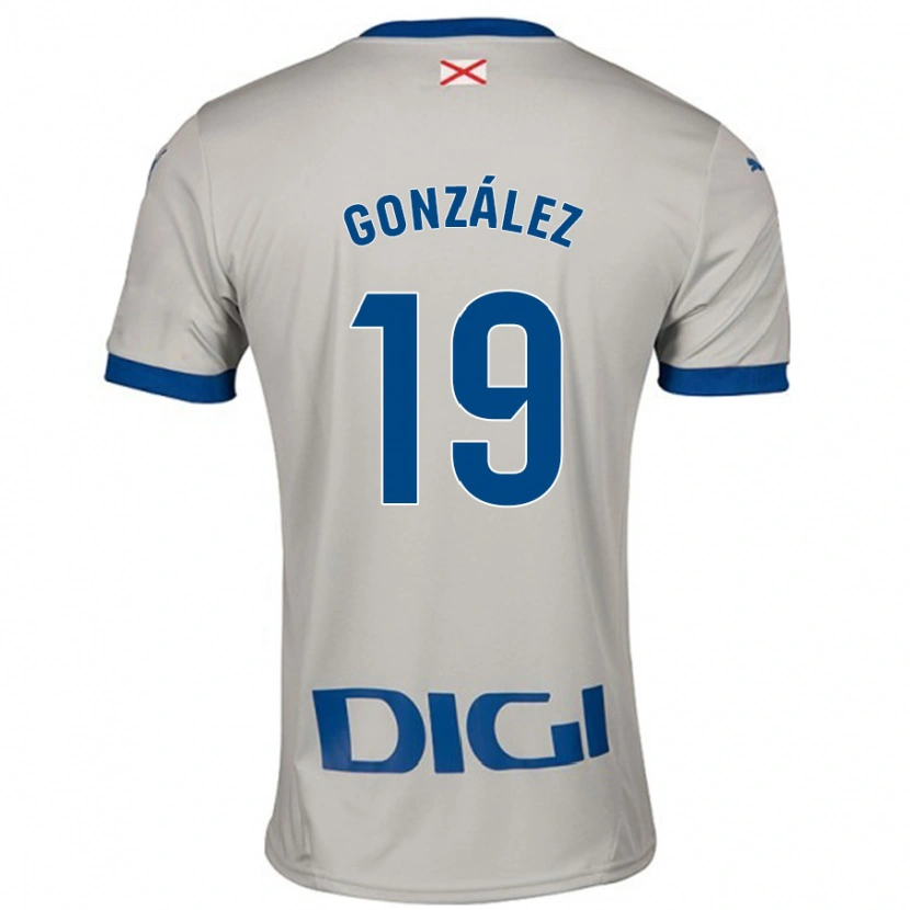 Danxen Hombre Camiseta Aimar González #19 Gris Claro 2ª Equipación 2024/25 La Camisa