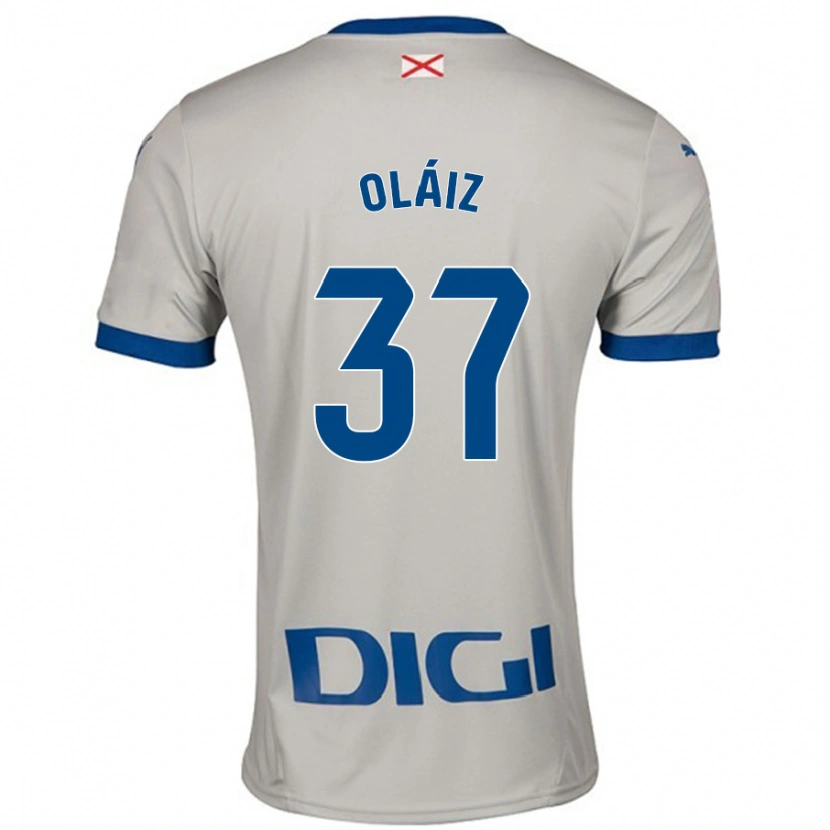 Danxen Hombre Camiseta Xanet Oláiz #37 Gris Claro 2ª Equipación 2024/25 La Camisa