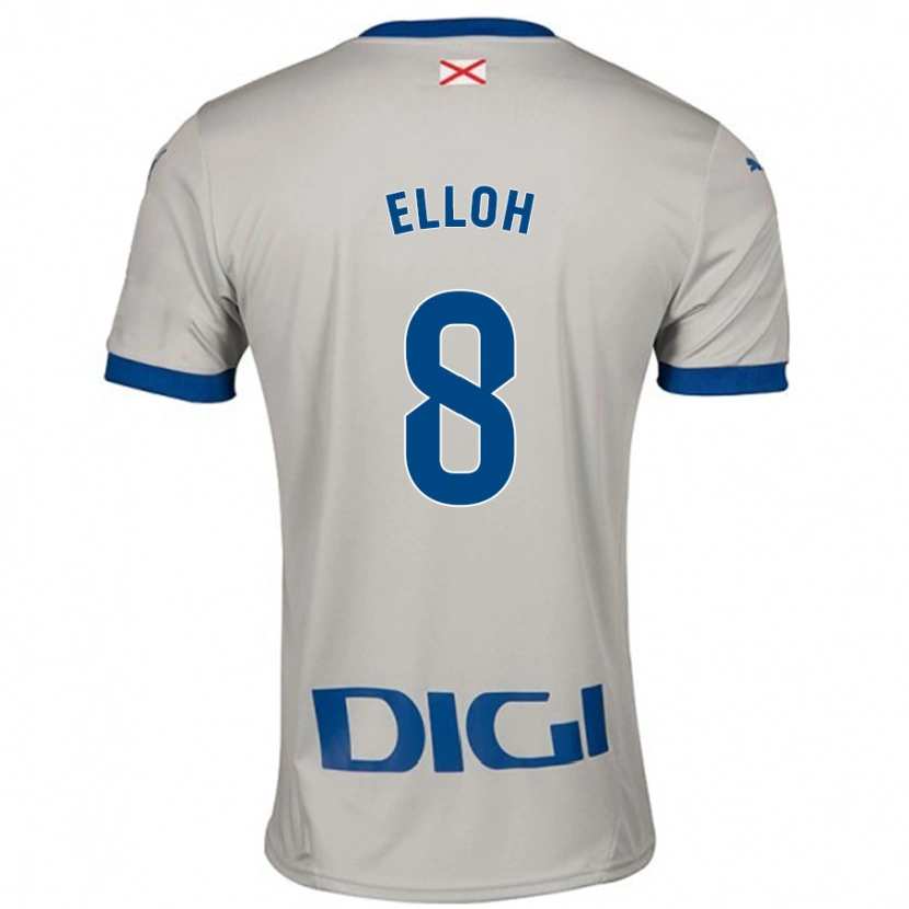 Danxen Hombre Camiseta Rebecca Elloh #8 Gris Claro 2ª Equipación 2024/25 La Camisa