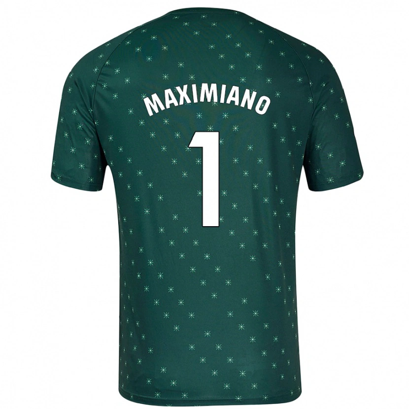 Danxen Hombre Camiseta Luís Maximiano #1 Verde Oscuro 2ª Equipación 2024/25 La Camisa