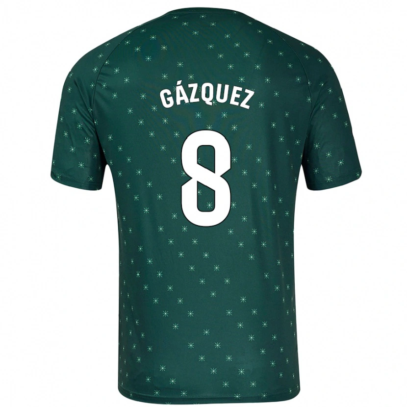 Danxen Hombre Camiseta Joan Gázquez #8 Verde Oscuro 2ª Equipación 2024/25 La Camisa