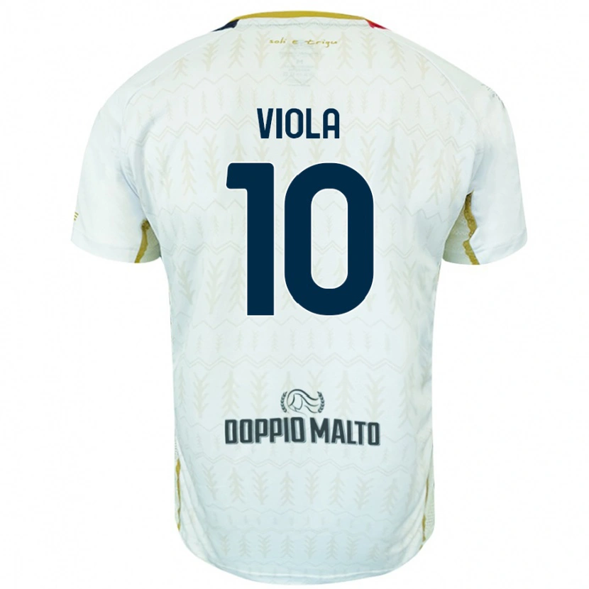 Danxen Hombre Camiseta Nicolas Viola #10 Blanco 2ª Equipación 2024/25 La Camisa
