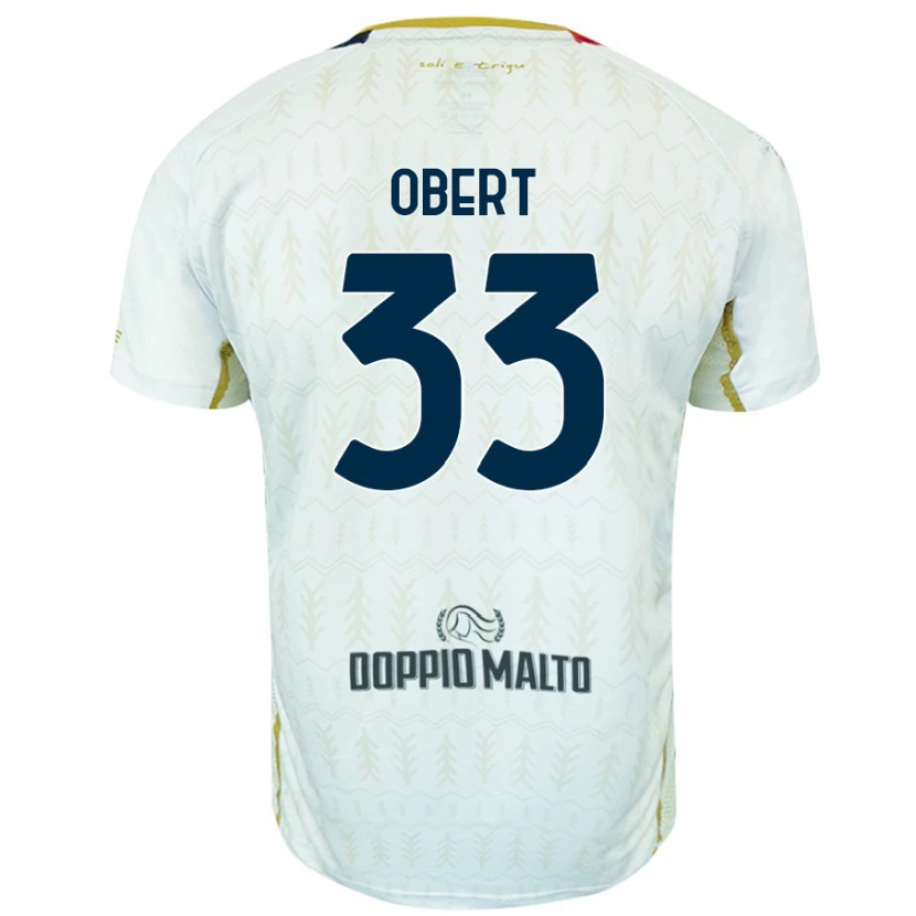 Danxen Hombre Camiseta Adam Obert #33 Blanco 2ª Equipación 2024/25 La Camisa