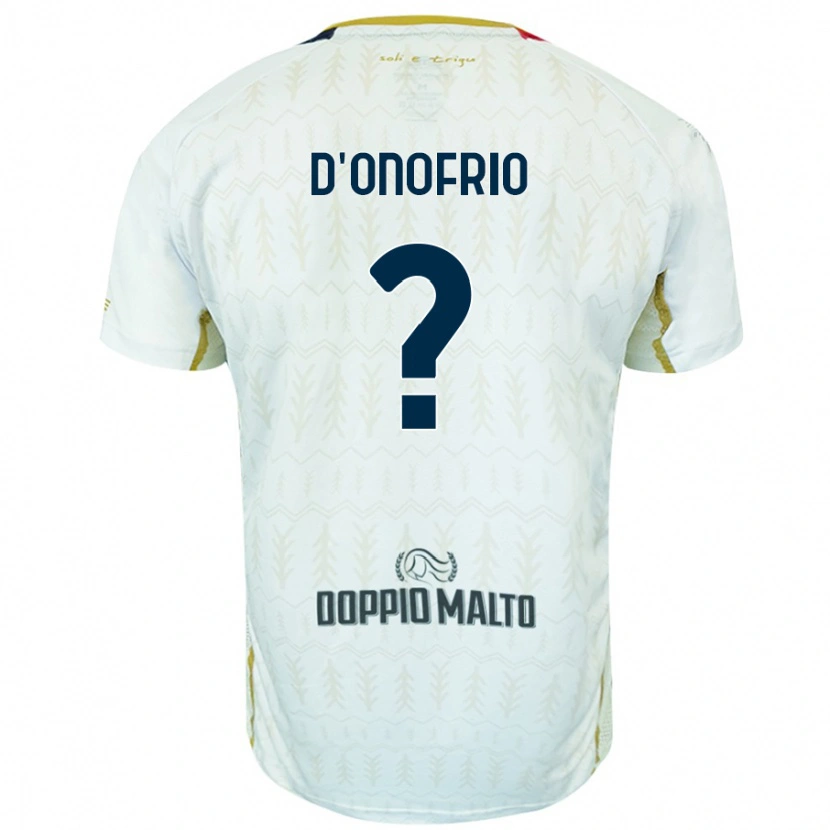 Danxen Hombre Camiseta Vincenzo D'onofrio #0 Blanco 2ª Equipación 2024/25 La Camisa
