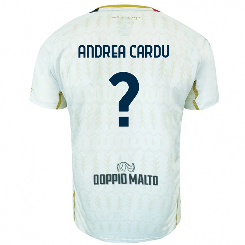 Danxen Hombre Camiseta Gian Andrea Cardu #0 Blanco 2ª Equipación 2024/25 La Camisa