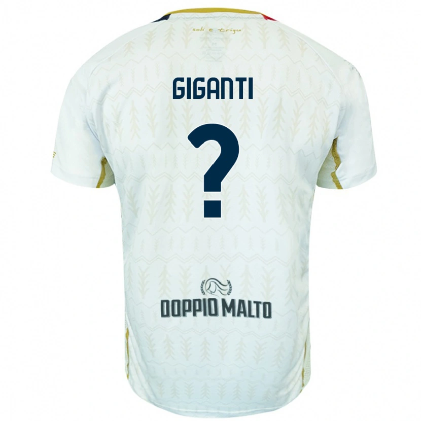 Danxen Hombre Camiseta Michele Giganti #0 Blanco 2ª Equipación 2024/25 La Camisa