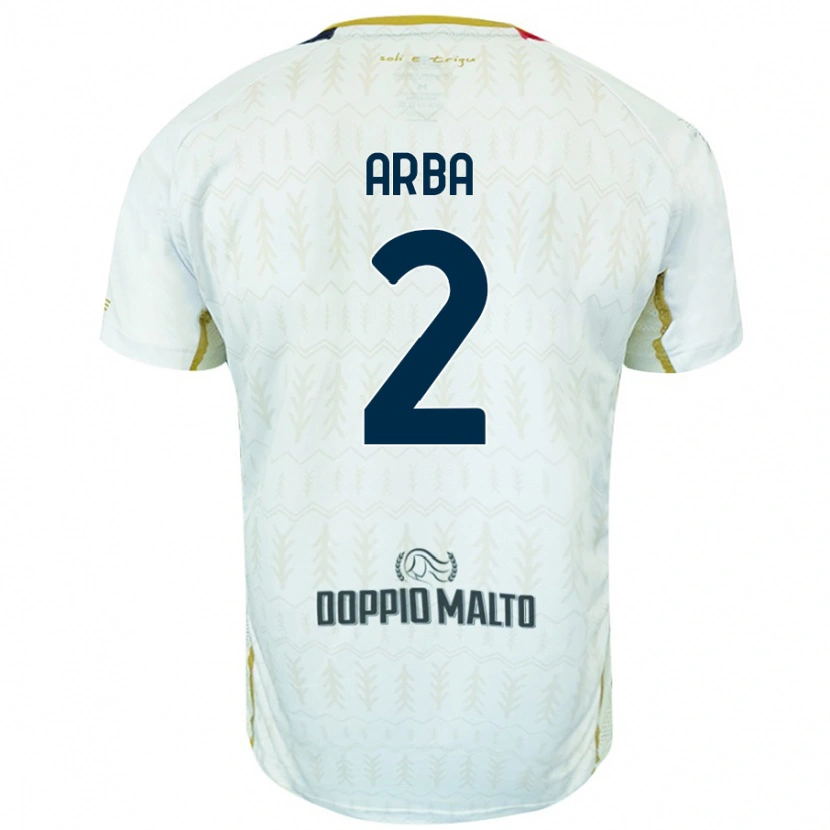 Danxen Hombre Camiseta Federico Arba #2 Blanco 2ª Equipación 2024/25 La Camisa
