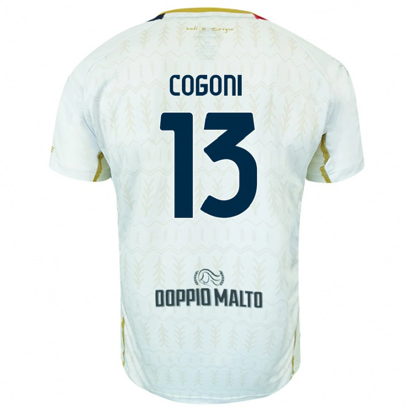 Danxen Hombre Camiseta Andrea Cogoni #13 Blanco 2ª Equipación 2024/25 La Camisa
