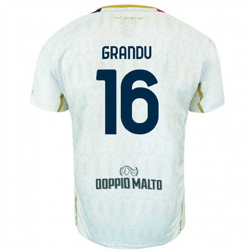 Danxen Hombre Camiseta Nicola Grandu #16 Blanco 2ª Equipación 2024/25 La Camisa