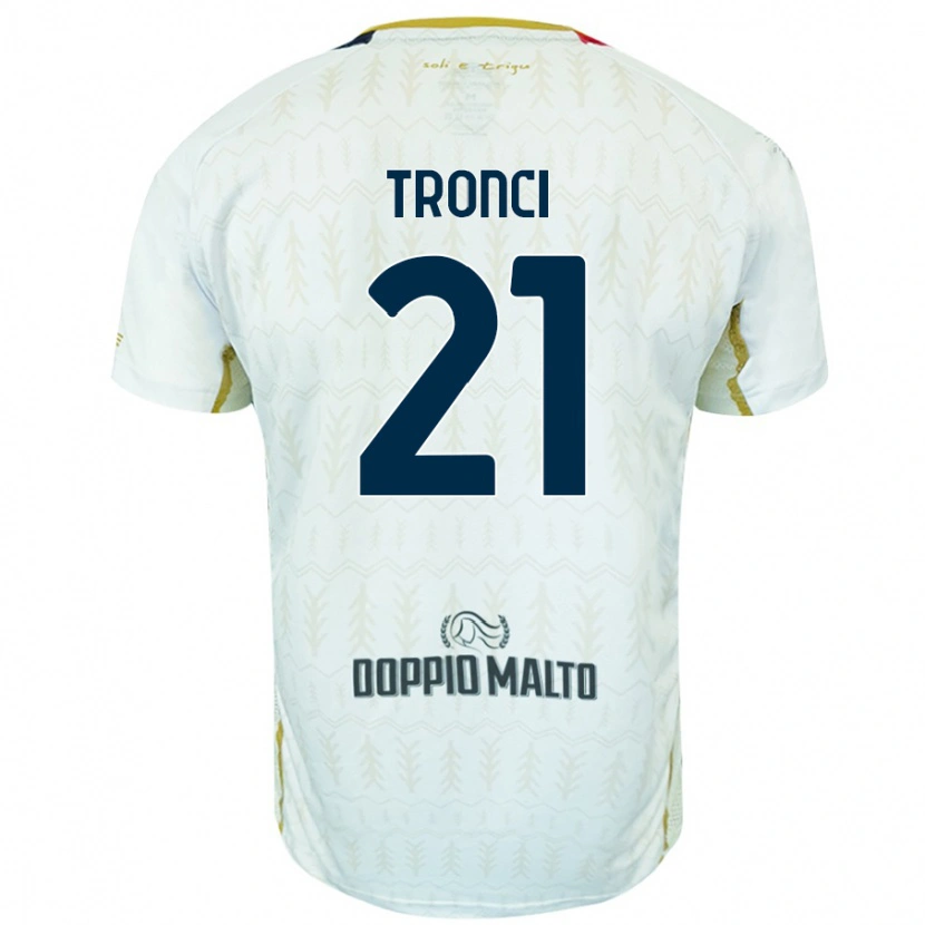 Danxen Hombre Camiseta Luca Tronci #21 Blanco 2ª Equipación 2024/25 La Camisa