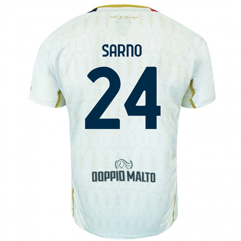 Danxen Hombre Camiseta Vincenzo Sarno #24 Blanco 2ª Equipación 2024/25 La Camisa