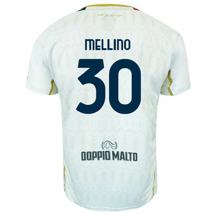Danxen Hombre Camiseta Carlo Mellino #30 Blanco 2ª Equipación 2024/25 La Camisa