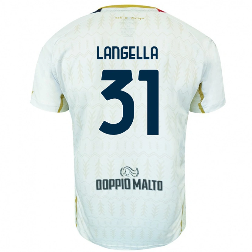 Danxen Hombre Camiseta Matteo Langella #31 Blanco 2ª Equipación 2024/25 La Camisa