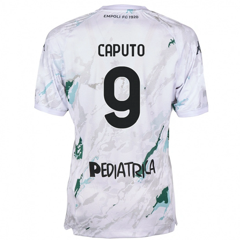 Danxen Hombre Camiseta Francesco Caputo #9 Gris 2ª Equipación 2024/25 La Camisa