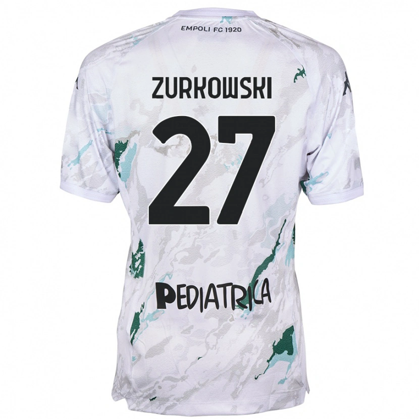 Danxen Hombre Camiseta Szymon Żurkowski #27 Gris 2ª Equipación 2024/25 La Camisa