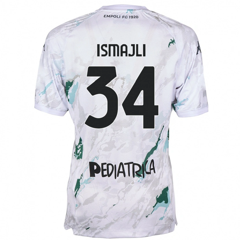 Danxen Hombre Camiseta Ardian Ismajli #34 Gris 2ª Equipación 2024/25 La Camisa