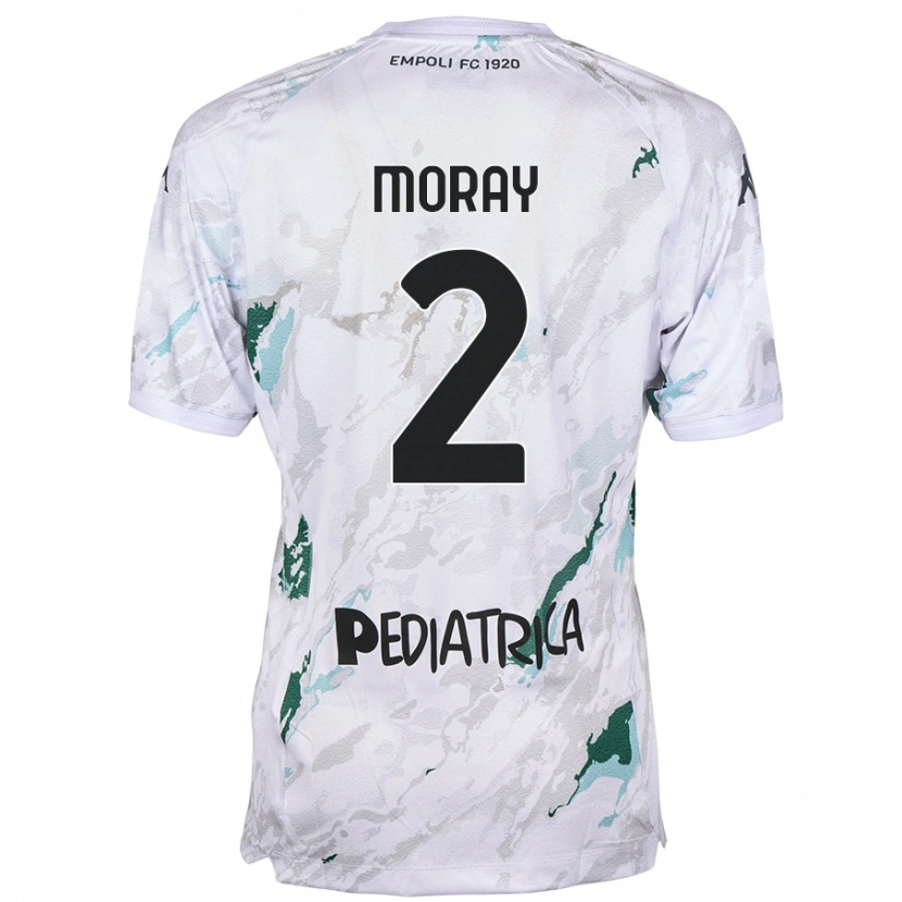 Danxen Hombre Camiseta Jeremy Moray #2 Gris 2ª Equipación 2024/25 La Camisa