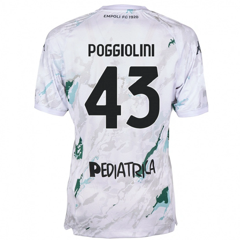 Danxen Hombre Camiseta Duccio Poggiolini #43 Gris 2ª Equipación 2024/25 La Camisa