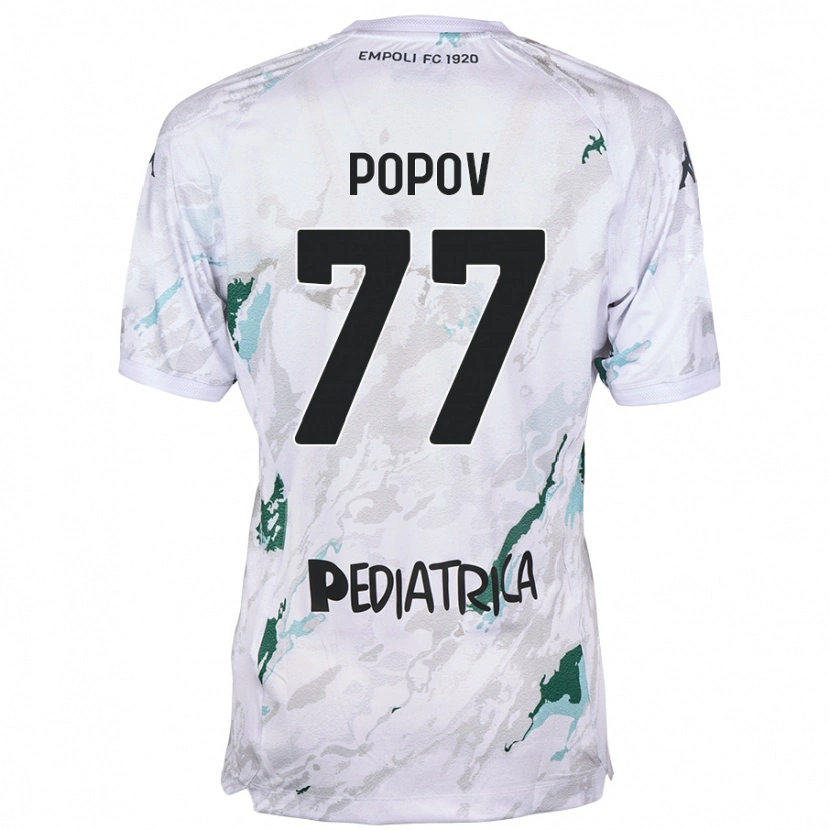 Danxen Hombre Camiseta Bogdan Popov #77 Gris 2ª Equipación 2024/25 La Camisa