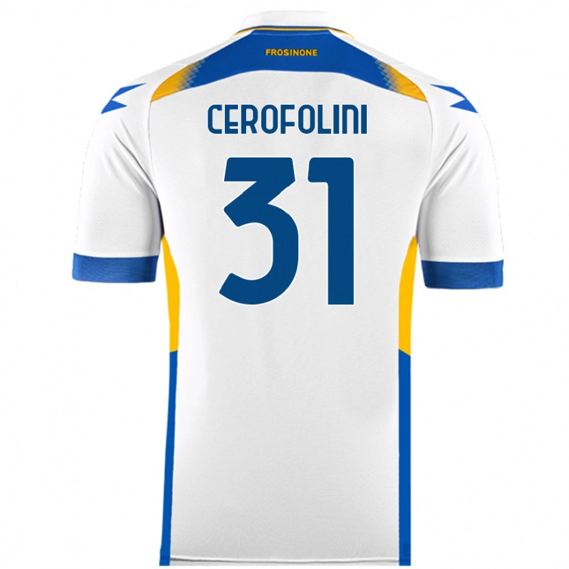 Danxen Hombre Camiseta Michele Cerofolini #31 Blanco 2ª Equipación 2024/25 La Camisa