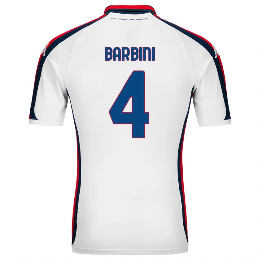 Danxen Hombre Camiseta Matteo Barbini #4 Blanco 2ª Equipación 2024/25 La Camisa