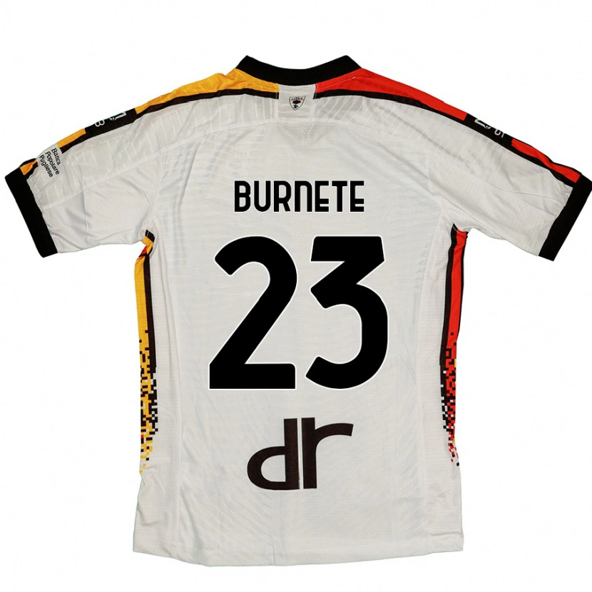 Danxen Hombre Camiseta Rareș Burnete #23 Blanco Negro 2ª Equipación 2024/25 La Camisa