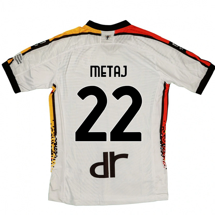 Danxen Hombre Camiseta Dejvi Metaj #22 Blanco Negro 2ª Equipación 2024/25 La Camisa