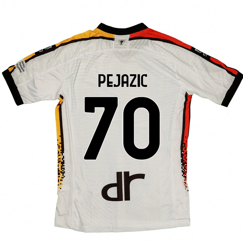 Danxen Hombre Camiseta Mario Pejazic #70 Blanco Negro 2ª Equipación 2024/25 La Camisa