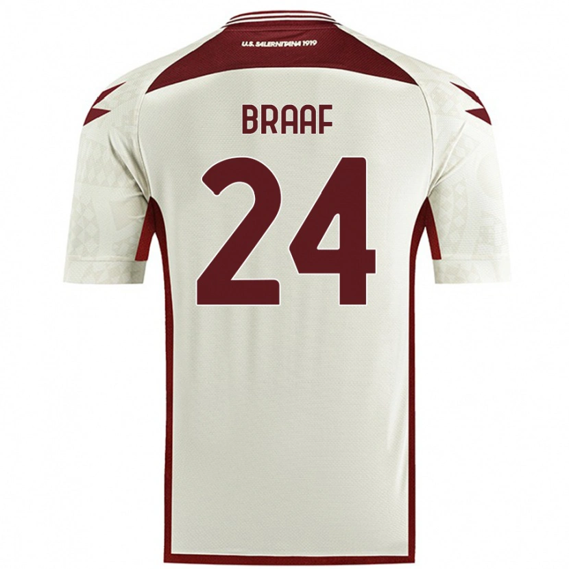 Danxen Hombre Camiseta Jayden Braaf #24 Color Crema 2ª Equipación 2024/25 La Camisa