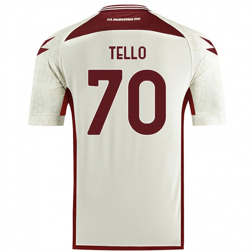 Danxen Hombre Camiseta Andrés Tello #70 Color Crema 2ª Equipación 2024/25 La Camisa