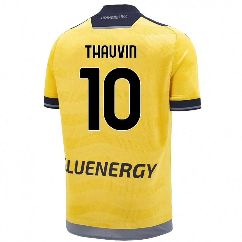 Danxen Hombre Camiseta Florian Thauvin #10 Dorado 2ª Equipación 2024/25 La Camisa