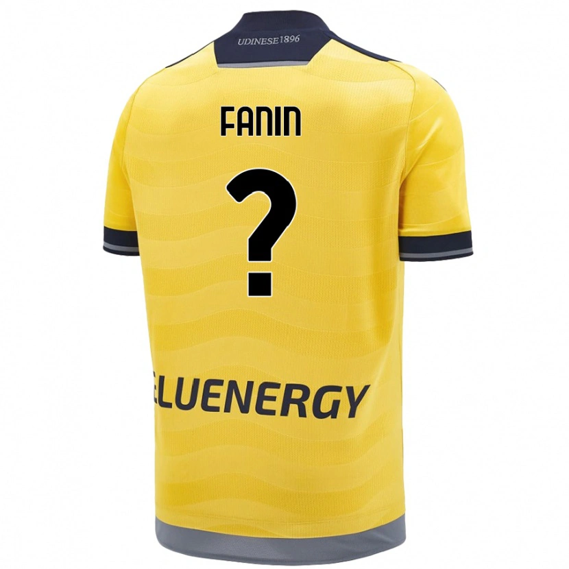 Danxen Hombre Camiseta Alessandro Fanin #0 Dorado 2ª Equipación 2024/25 La Camisa
