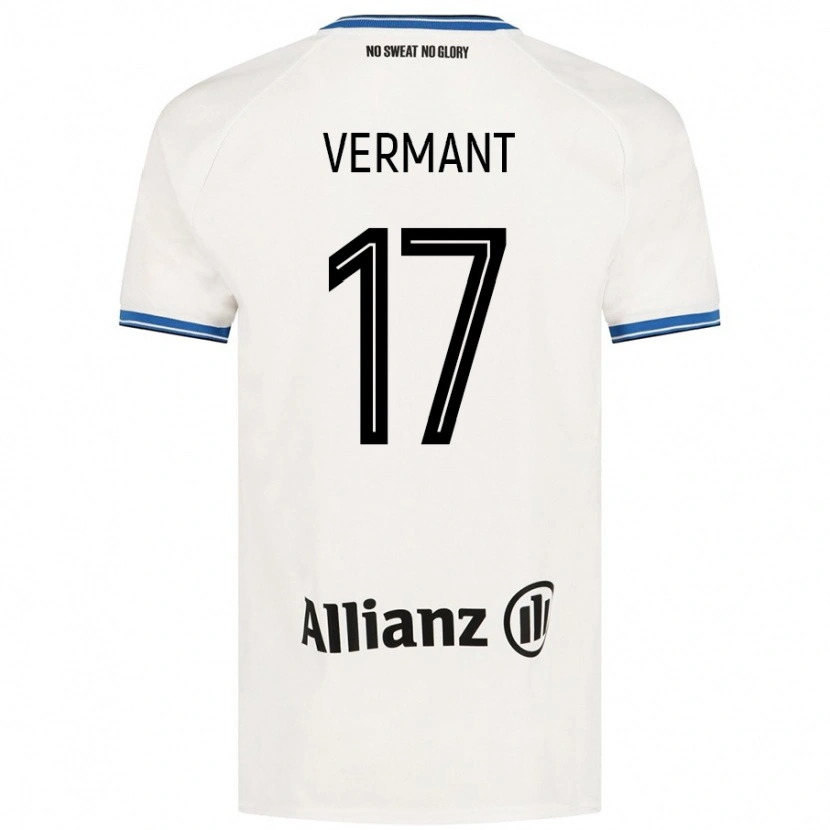 Danxen Hombre Camiseta Romeo Vermant #17 Blanco 2ª Equipación 2024/25 La Camisa