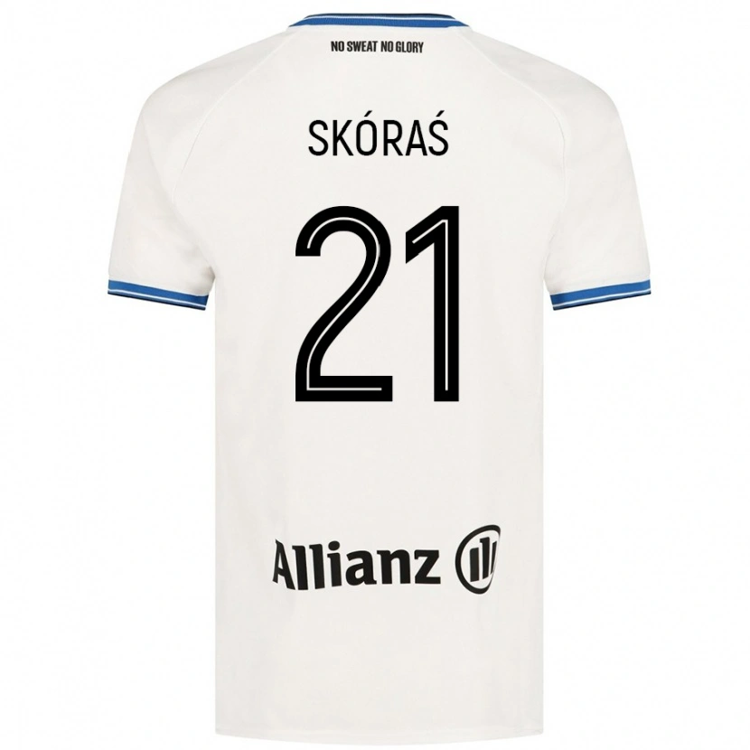 Danxen Hombre Camiseta Michal Skoras #21 Blanco 2ª Equipación 2024/25 La Camisa