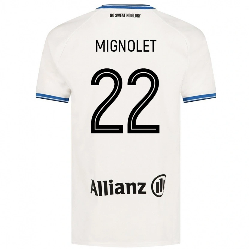 Danxen Hombre Camiseta Simon Mignolet #22 Blanco 2ª Equipación 2024/25 La Camisa