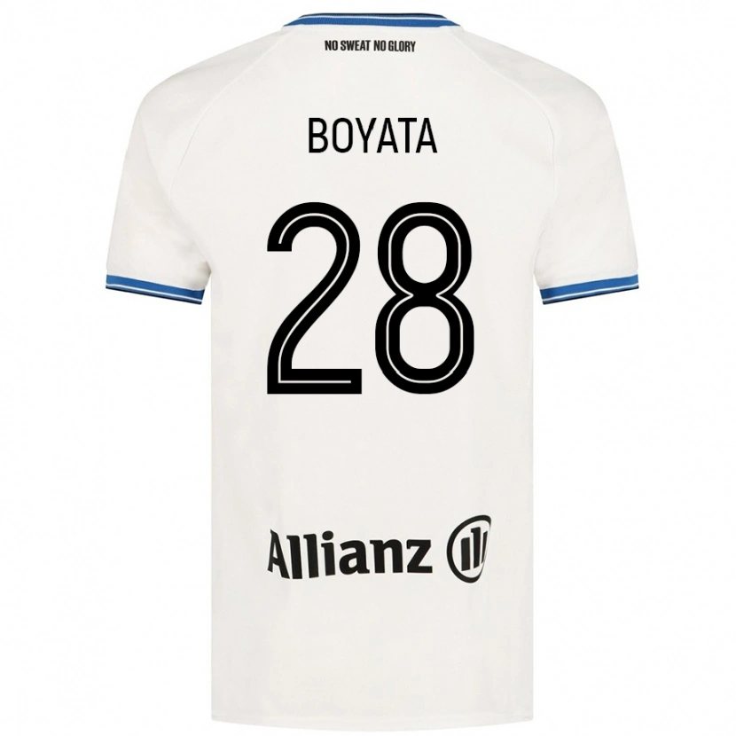Danxen Hombre Camiseta Dedryck Boyata #28 Blanco 2ª Equipación 2024/25 La Camisa