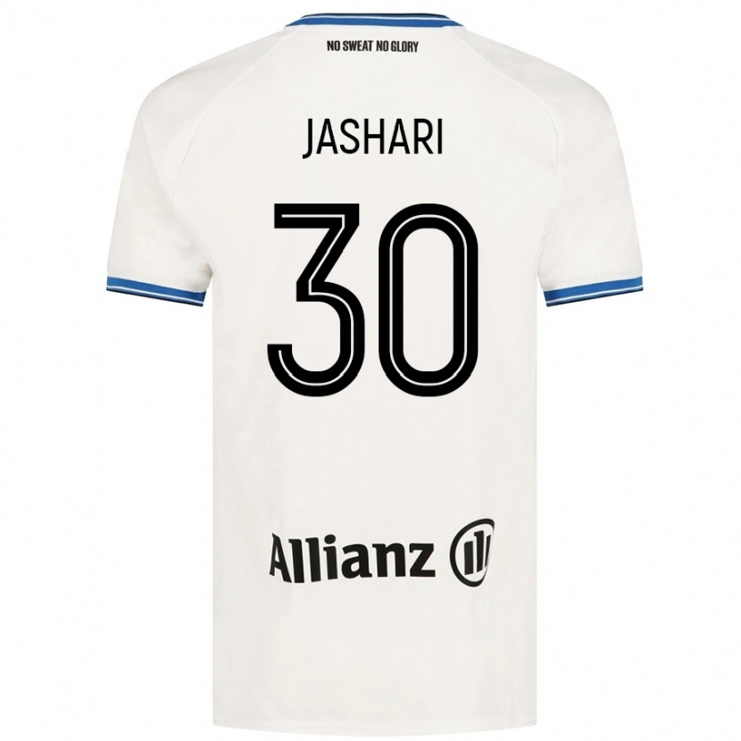Danxen Hombre Camiseta Ardon Jashari #30 Blanco 2ª Equipación 2024/25 La Camisa