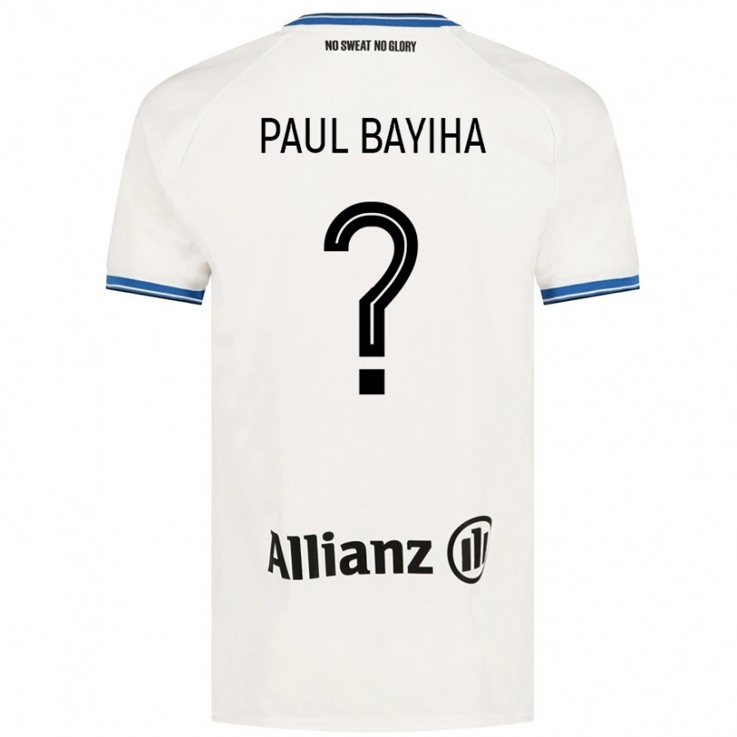 Danxen Hombre Camiseta Jean Paul Bayiha #0 Blanco 2ª Equipación 2024/25 La Camisa