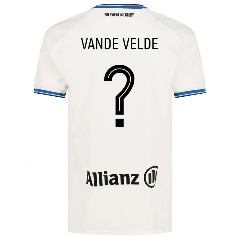 Danxen Hombre Camiseta Chloé Vande Velde #0 Blanco 2ª Equipación 2024/25 La Camisa