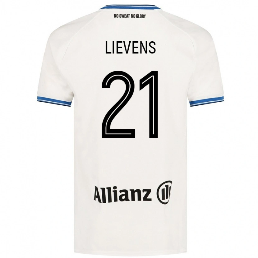 Danxen Hombre Camiseta Caitlin Lievens #21 Blanco 2ª Equipación 2024/25 La Camisa