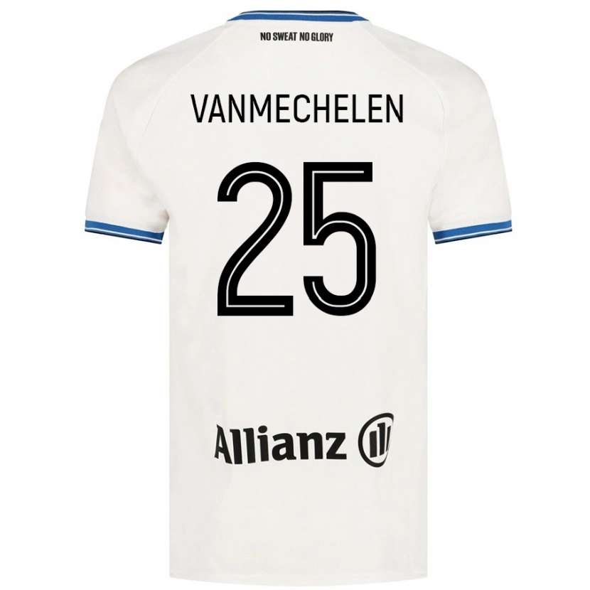 Danxen Hombre Camiseta Davinia Vanmechelen #25 Blanco 2ª Equipación 2024/25 La Camisa