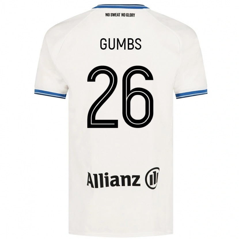 Danxen Hombre Camiseta Aisse Gumbs #26 Blanco 2ª Equipación 2024/25 La Camisa