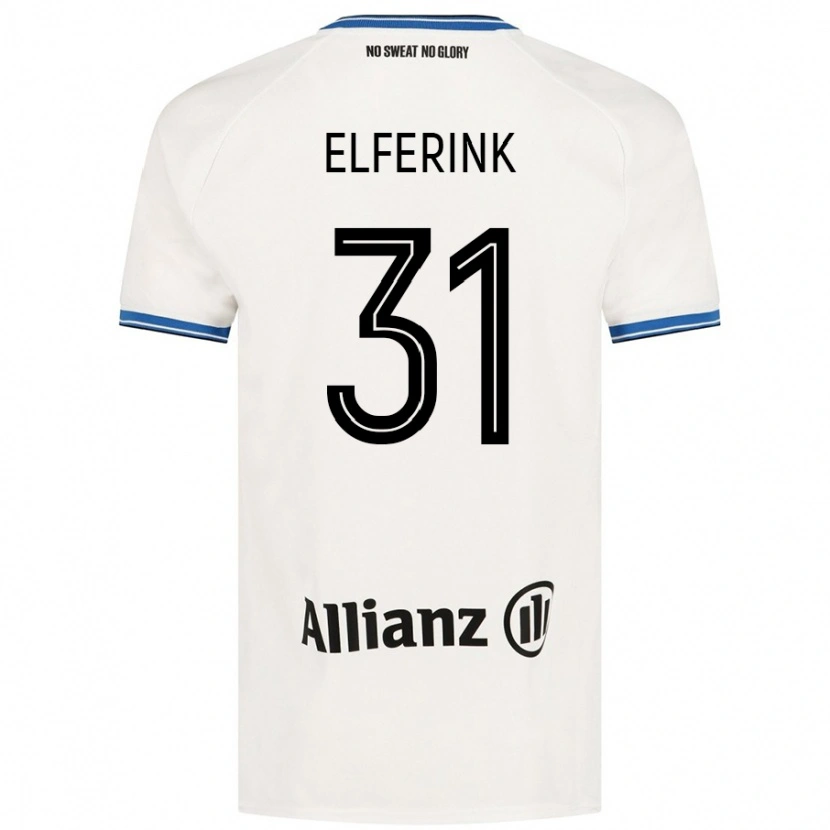 Danxen Hombre Camiseta Marie Elferink #31 Blanco 2ª Equipación 2024/25 La Camisa