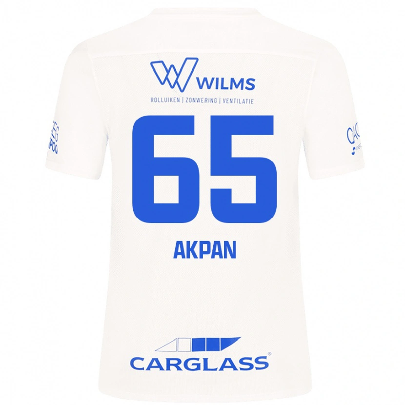 Danxen Hombre Camiseta Christian Akpan #65 Blanco 2ª Equipación 2024/25 La Camisa