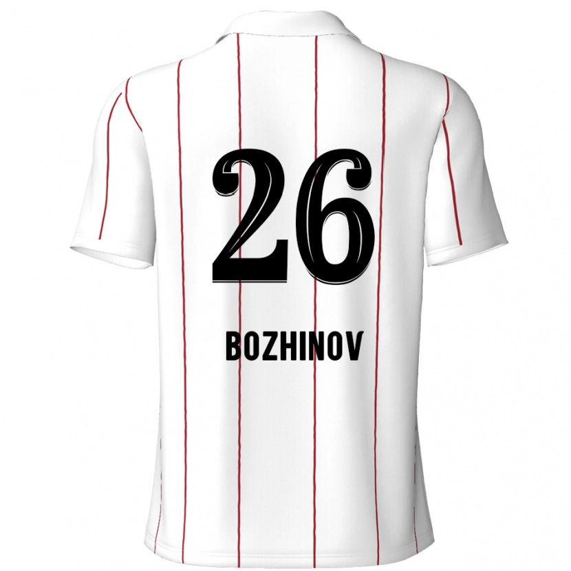 Danxen Hombre Camiseta Rosen Bozhinov #26 Blanco Negro 2ª Equipación 2024/25 La Camisa