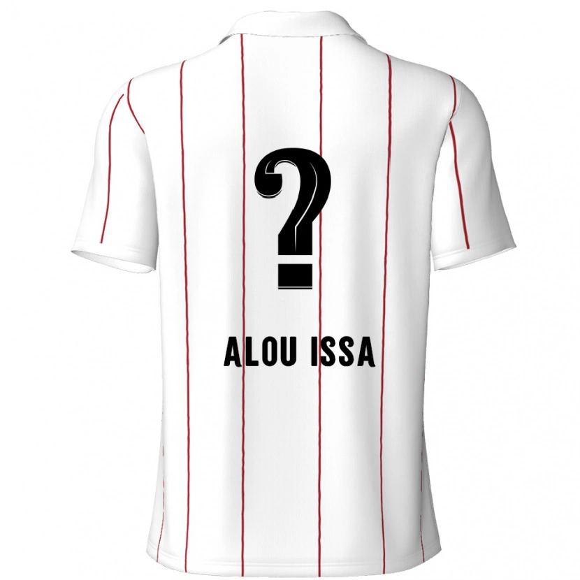 Danxen Hombre Camiseta Benjamin Alou Issa #0 Blanco Negro 2ª Equipación 2024/25 La Camisa